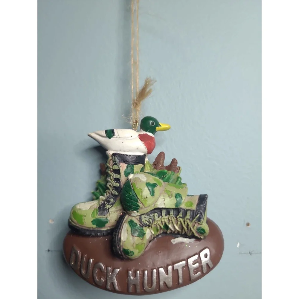 JWM‎ Collection Duck Hunter Boots & Hat Christmas Holiday Ornaments